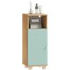 HOMCOM Mobile da bagno, mobiletto portaoggetti stretto con armadio a porta e vano aperto, 30x30x80cm, verde | Aosom Italy