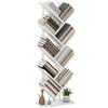 HOMCOM Libreria a Forma di Albero con 9 Ripiani e Sistema Anti-Ribaltamento per Soggiorno Camera da Letto 50x24x136 cm Bianco | Aosom Italy