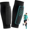 Luriseminger Parastinchi da Calcio, EVA 12 mm, Nero, 1 Paio | Manicotto morbido e flessibile in nylon ed elastan, con doppia fascia in silicone e imbottitura integrata a nido d'ape