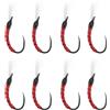 EMSea 8 Mosche Red Bloodworm Esche Da Pesca Taglia 10 Ami Per La Pesca Alla Trota