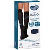 Sauber Uomo QSkin Calza 140 DEN 18-22 mmHg compressione graduata taglia L colore blu, 1 paio