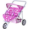 KNORRTOYS.COM Knorrtoys 16745 - Passeggino gemellare per bambole Duo, colore: Rosa scuro