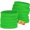 HONTIUS 12Pezzi Braccialetti In Gomma, Braccialetti In Silicone, Vuoto Elastici di Gomma per Uomo Donna Scuola Insegnante Squadra Festa Verde