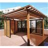 SAM KIT Meccanismo per pergolato bioclimatico, frangivista/vento, feritoia, carport, gazebo e altri alloggi esterni, compatibile con lame orientabili 20 mm, nero