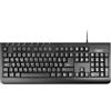 adj Pure Keyboard USB Nera Cablata USB, Layout Italiano QWERTY per PC/Laptop/Notebook/Windows, 113 Tasti, Ergonomico, Nero