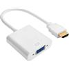 Ruhza Alextry Adattatore da hdmi a vga adattatore da convertitore maschio a famiglia 1080p per tablet pc portatile novità (1 pz bianca )