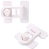 Lyreh 2pz Serratura WC Bambini, Chiusura WC Bambini Universale in Plastica per Neonati Funzionamento con Una Sola Mano Installazione Senza Bisogno di Attrezzi(Bianco)