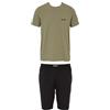 EMPORIO ARMANI Short Pajamas Set di Pigiama, Nero/Vetiver, S Uomo