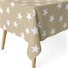 ECOMMERC3 | Tovaglia antimacchia per tavolo rettangolare dimensioni 140x140 cm | Tovaglia resinata antimacchia, ultra morbida, impermeabile, POLAR BEIGE