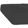 De Witte Lietaer Case Lenzuolo con Angoli Jersey, Cotone, Ebony, 160 x 200 x 40 cm