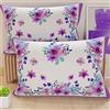 PETTI Artigiani Italiani - Coppia di Federe Cuscino 60x40 cm in Microfibra, Cuscini Arredo Camera da Letto, Divano, Salotto, Set 2 Fodere Copricuscino, Federa Floreale Viola, 100% Made in Italy