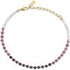 COAI Cavigliera da Donna con Perline Sfaccettate di Pietre Dure Colorate, Cavigliera Colorata da Donna in Pietra Naturale con Chiusura Regolabile