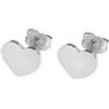 inSCINTILLE Orecchini Lucidi Donna a Lobo con Stella o Cuore in Acciaio Inossidabile (Cuori Argento)