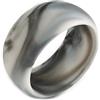 Avalaya Off Round - Bracciale rigido in acrilico bianco sfocato, finitura opaca, misura media