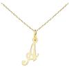 L'Atelier d'Azur Collana con ciondolo a forma di lettera A, oro 750/1000, catena dorata, Oro Ottone