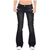 Aoklidil Jeans da donna skinny stretch jeans da donna a vita bassa, jeans da donna, taglie forti, jeans da donna, pantaloni a zampa retrò, pantaloni estivi casual, Blu marino, S