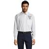 Ristohouse Camicia da Cameriere Uomo - Bianca o Nera - Taglio Dritto Regular - Popeline Easy Care - con Ricamo Nome o Logo - Professionale per Sala, Bar, Hotel e Ristorazione (Bianco, XXL)