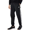 adidas Men's Standard Essentials Warm-Up Slim Tapered 3-Stripes Tracksuit Bottoms, Black/White, 4X-Large