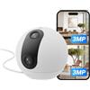 EZVIZ C60p Telecamera Wi-Fi interno con Doppio Obiettivo 2K+, Telecamera motorizzata 360° con Rilevamento Persone e Tracciamento Automatico, Audio Bidirezionale con Pulsante Touch, Alexa