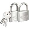 SEPOX Lucchetto da esterno con chiave, corpo e grillo, in acciaio inox, impermeabile, resistente, resistente alle intemperie, per cancelli, capanni, barche, marini (40 mm x 2 pezzi, SS304)