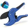 BLOSTM Tagliatubi in plastica - Robusti tagliatubi a cricchetto con capacità di taglio 42 mm di diametro esterno per tubi in PVC PEX PPR e tubi in gomma, impugnatura ergonomica antiscivolo e blocco di