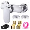 DGMI Miscelatore Doccia Argenteo, Rubinetto Doccia da Muro, Miscelatore Doccia Esterno Per Bagno Doccia Vasca G1/2, Cromo, Argento