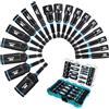 LIBRATON Set di Bussole Magnetiche SAE 16 Pezzi, per Avvitatore a Percussione, con Dadi 1/4-9/16 e Bussole Profonde 1/4-3/4, in Acciaio Cr-V con Custodia Portautensili