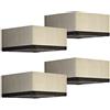 SOTECH Set da 4 Piedini per Mobili MOTEL 65 x 65 mm Altezza 30 mm Effetto Acciaio Inox Piedini di Appoggio in Alluminio