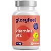 Gloryfeel Vitamina B12 1000µg, Qualità Premium con Acido Folico Quatrefolic®, 200 Compresse, Integratore Vitamina B12 Vegan, Con 2 Forme Bioattive di Vitamine B12 Idrossocobalamina + Folato, Qualità Testata