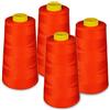 Lialina® Filo da Cucire Overlock 4 Bobine a Cono da 2700m 40S/2 100% Poliestere Colore Rosso Venere Cod. 114