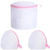 TRKETK 3 Pezzi Sacchetti per il Lavaggio del Reggiseno, Borse Per Bucato Con Zip E Rete Rete per Bucato per Reggiseno Riutilizzabile Sacchetto Lavanderia in Mesh Sandwich per Calzini Biancheria Intima