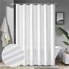 MIULEE Tenda per Doccia 150 x 180 cm Bianco Impermeabile Resistente Alla Muffa in Lavatrice Poliestere Con 10 Ganci