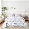 Homebliss Set Lenzuola Una Piazza e Mezza in Microfibre 120x190/200cm, Lenzuola Letto con 1 Federe 50x80 in Stampa, Lenzuola Sopra e Lenzuolo con Angoli, Comfort e Morbidezza, Orchidea Inchiostro Pallido