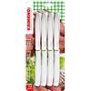 Fiskars Kaimano KDN041812W Dinamik Coltelli Bistecca, Acciaio Inossidabile, Bianco, 12 unità