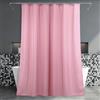 Popkozzi Tenda da doccia extra lunga, rosa, antimuffa, resistente alla muffa, idrorepellente, lavabile, in poliestere, tenda da doccia per bagno, stile lino, 183 x 214 cm