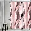 Uiiooazy Tenda Doccia Antimuffa, Tenda da Doccia 180x200cm Rosa Righe Sfumata Viola Banda Gradiente Tende da Bagno Tessuto Lavabile Impermeabile Poliestere Tende per Vasca da Bagno con 12 Anelli
