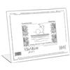 Puntofotoidee Cornice in Plexiglass da Tavolo - Porta Menu Trasparente - Portafoto da Tavolo - Espositore Pubblicitario - Espositore per Brochure, Depliant, Volantini (Trasparente, 18X24 cm Orizzontale)