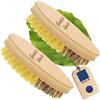 Hofmeister Holzwaren HOFMEISTER® 2 spazzole per verdure, 13,5 cm, setole naturali di alta qualità in 2 gradi di durezza: vera Unione e fibre, per patate, carote e verdure, spazzola per radici in legno di faggio, Made in