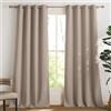PONY DANCE Tende Oscuranti Camera da Letto Tenda Isolante Termica per Salotto Moderne con Anelli Curtains per Interni 2 Pezzi L 132 x A 260 cm, Taupe Chiaro