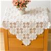 Tsangbaby Pizzo Scava fuori Tovaglia Bianco Girasoli Comodino Tovaglia Multifunzione Microonde Copertura Antipolvere per Mobili Decor 60x60CM