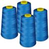 Lialina® Filo da Cucire Overlock 4 Bobine a Cono da 2700m 40S/2 100% Poliestere Colore Denim Cod. 287