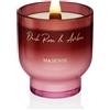 M&SENSE Candela Profumata 280g Rosa Scura e Ambra con Stoppino Scoppiettante,75H Dura, Cera di Soia Non Tossico Aromaterapia Candele, Vetro Design Room Decor, Regalo di Lusso per Donne/Natale