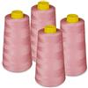 Lialina® Filo da Cucire Overlock 4 Bobine a Cono da 2700m 40S/2 100% Poliestere Colore Rosa pastello Cod. 153