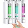 HNCY Dispenser di Sapone - Senza Forare (3x400ML), Dispenser Sapone Doccia, Erogatore Sapone Liquido da Parete Per Bagno Cucina Hotel, per Lozioni, Gel Doccia Shampoo e Balsami ecc