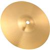 Parliky 2 pezzi in ottone Crash Ride Hi-hat piatti strumento a percussione per principianti e musicisti per set di batteria finitura dorata