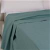 LARA MORADA - Lenzuolo sopra Singolo, 100% Cotone, Made in Italy, Tinta Unita, per Letto 1 Posto, 150X290 cm, Verde