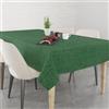 LARA MORADA - Tovaglia Da Tavola, Per Pranzo e Cena, Cotone Ioneta, 70% Cotone 30% Poliestere, Tinta Unita, 6 Posti, 140cm x 180cm Verde Scuro