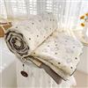 DOTBUY-SHOP Trapuntino Copriletto Estivo Primaverile, Animali Carini Trapunta Leggera, Cotone di Soia Copriletto Trapuntato per Letto Singolo, Letto Matrimoniale (Crema,150x200cm)