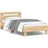 vidaXL Giroletto con Testiera e LED Rovere Sonoma 90x190 cm