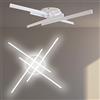MAKA change your life quality MAKA Lampadario Led Soffitto | Plafoniera LED Soffitto Moderna | Lampadario Soggiorno, Camera da Letto, Cucina, Bagno | Lampada con Luce Naturale | Bianco 45W 4000K